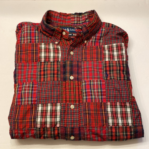 Ralph Lauren, Men’s polo patchwork casual shirt, Size: XL, with Horse logo - Picture 4 of 11